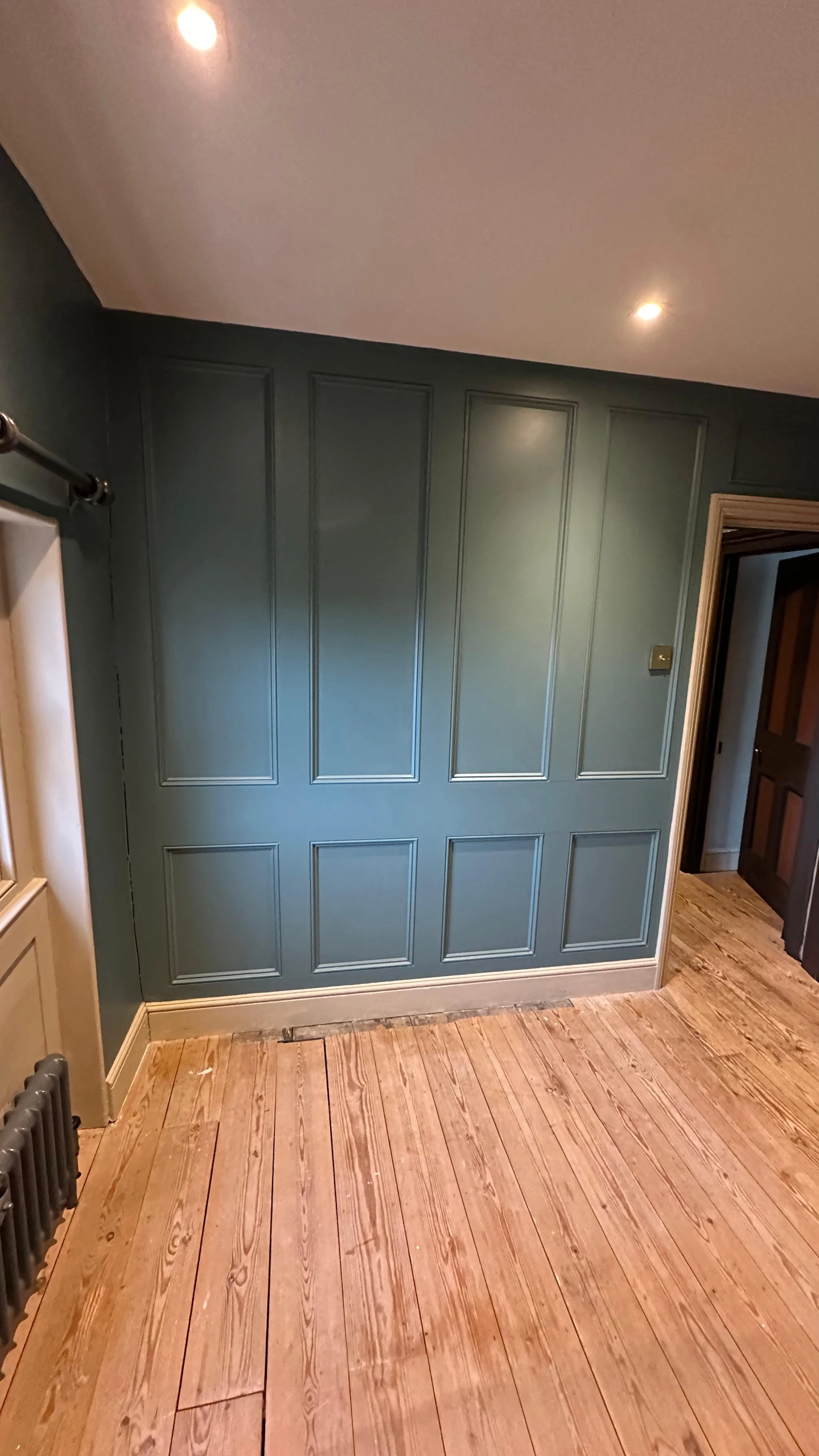 Traditional wood wainscoting